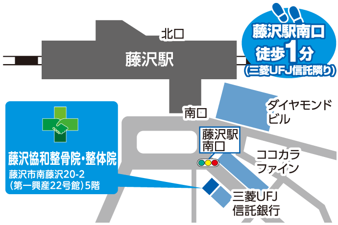藤沢駅からの地図